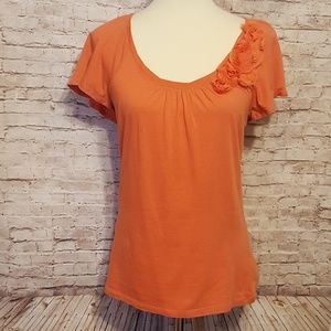 Elle Coral Rose Embellished Top